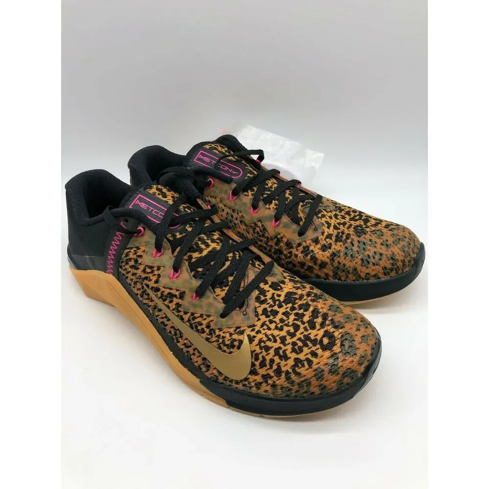 Nike Women's Metcon 6 Cheetah Pink Training Weightlifting AT3160 096 Size 12
